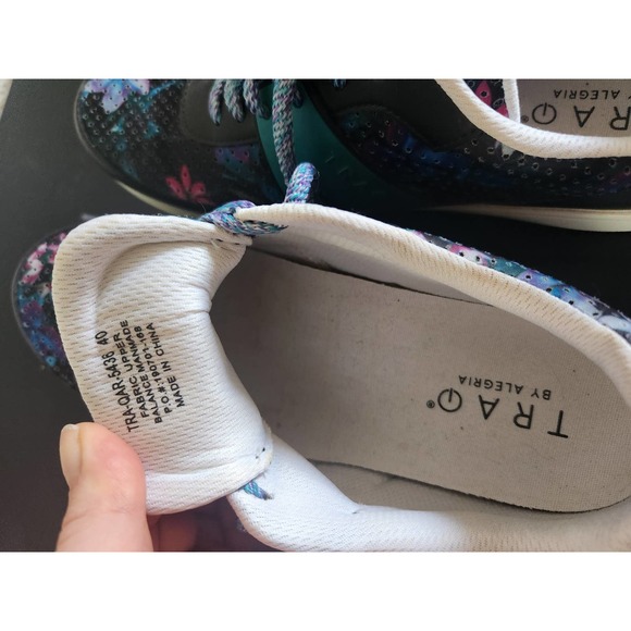 TRAQ by Alegria Qarma Womens Smart Walking Shoe Floral Size 40 8.5 - Picture 4 of 9